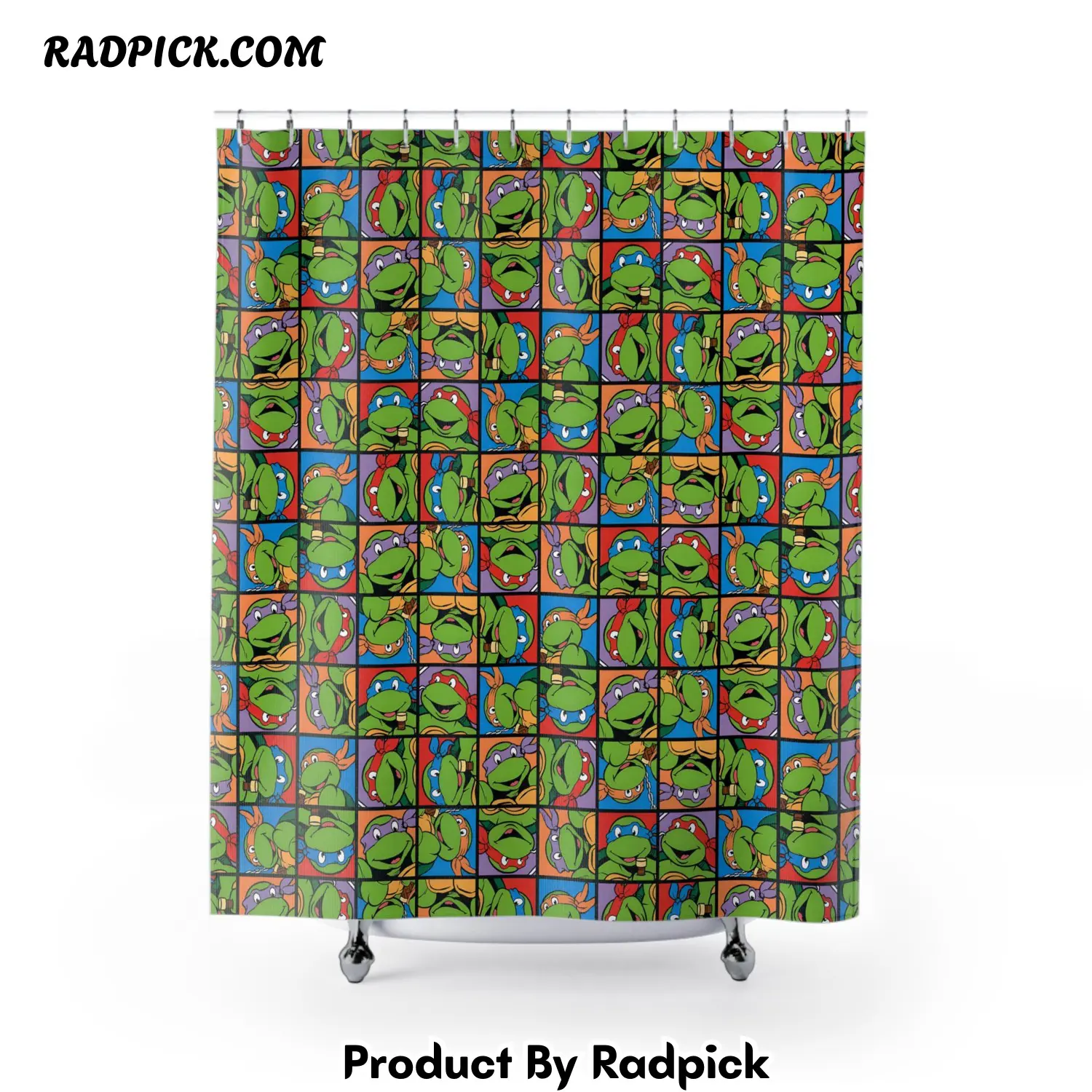 Tmnt turtle toon montage shower curtain rp38771
